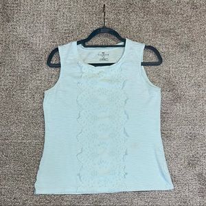 Talbots eyelet detail tank top (mint green)